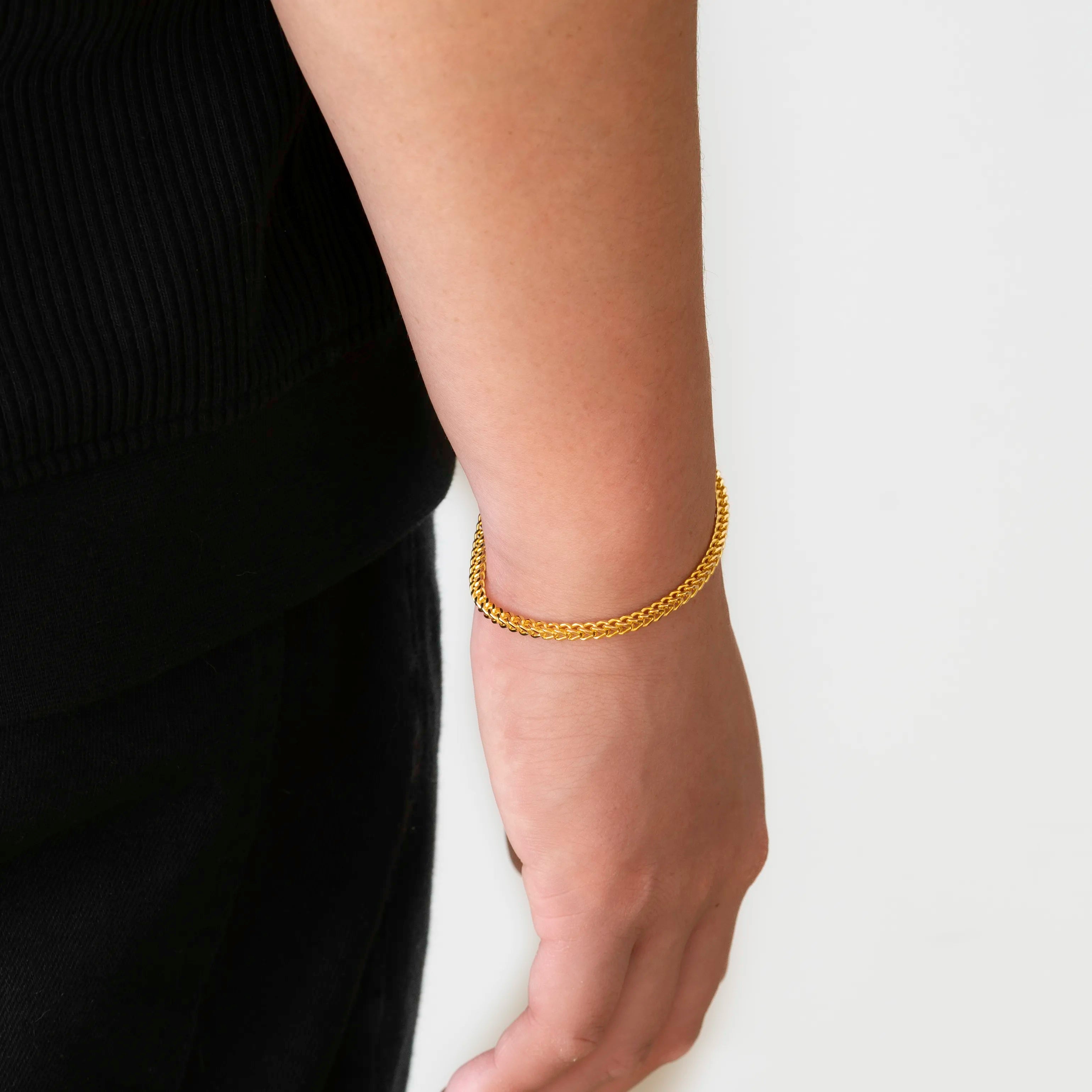 3mm Franco Bracelet - 18k Gold