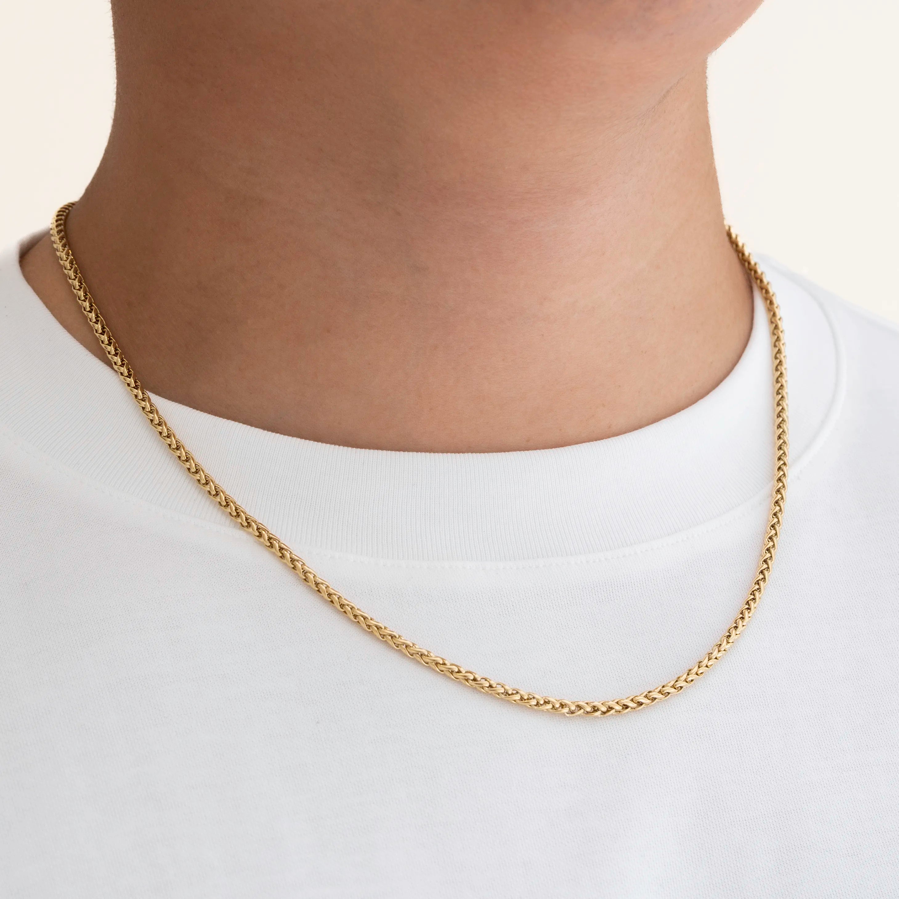 3mm Wheat Chain Gold - 18k Gold