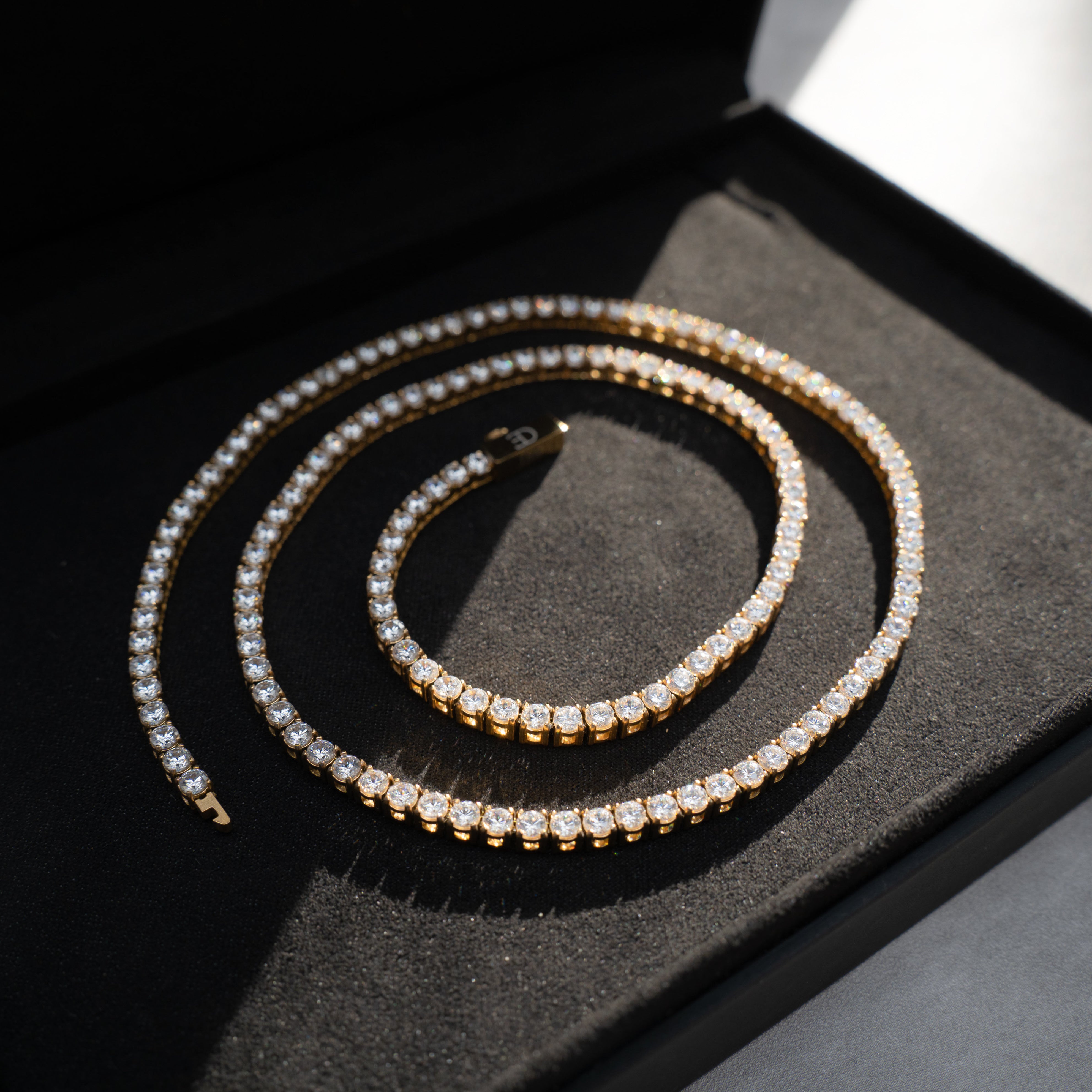 3mm Tennis Chain 18k Gold