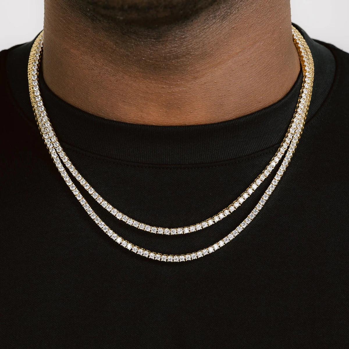 3mm Tennis Chain 18k Gold
