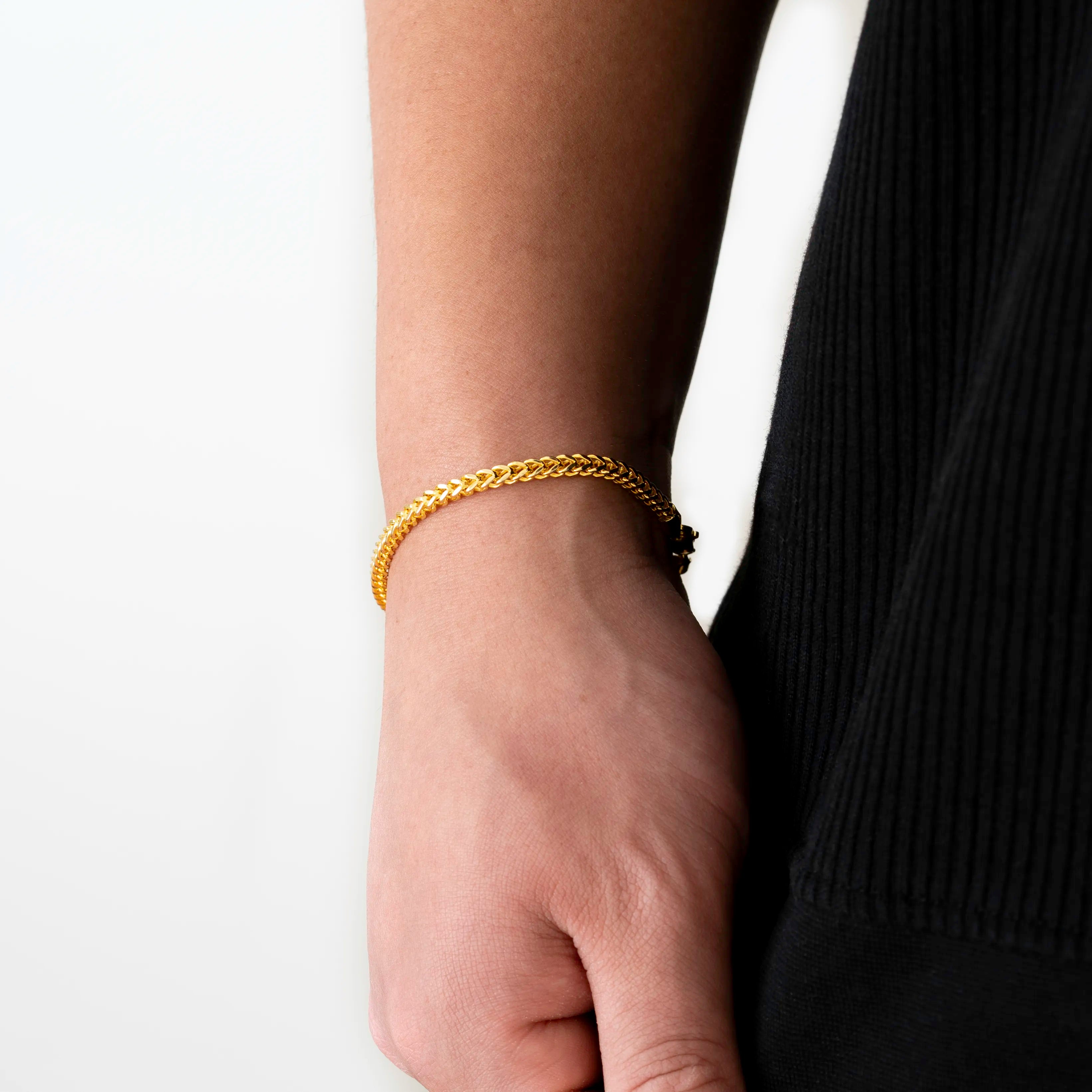 3mm Franco Bracelet - 18k Gold