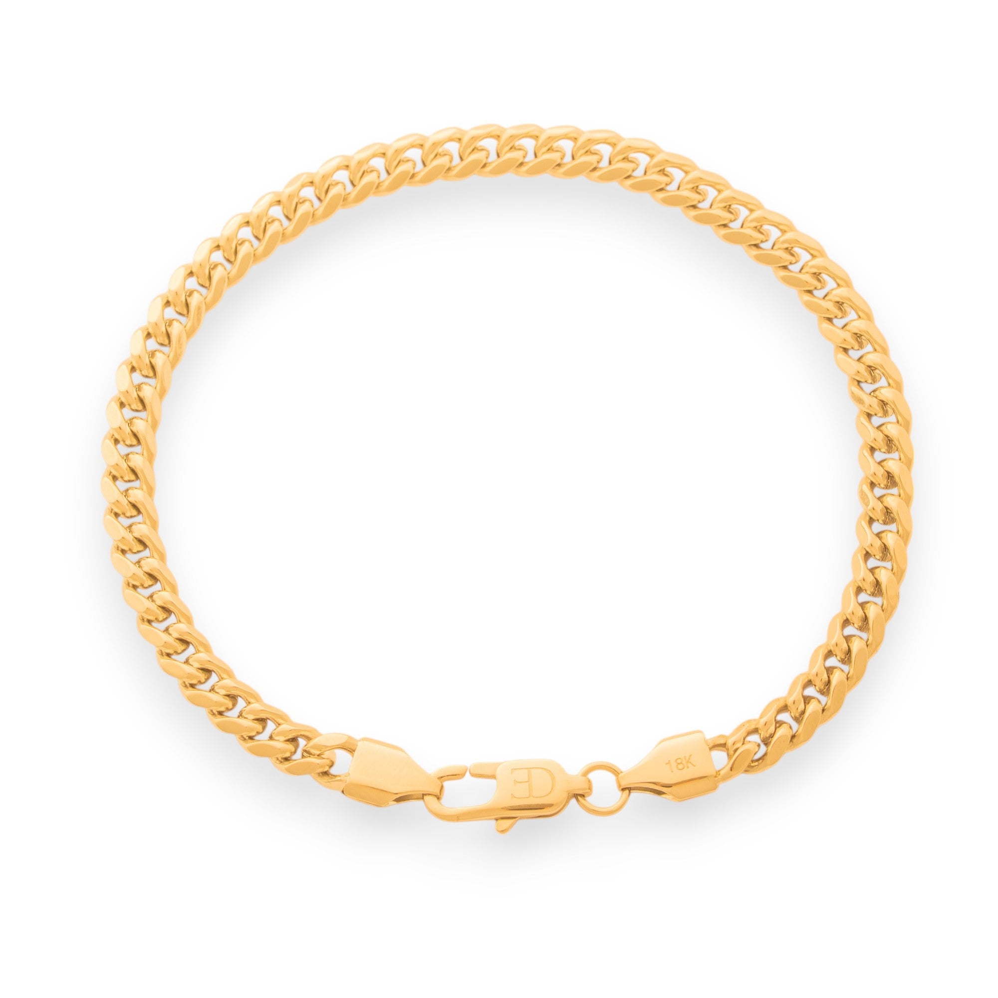 5mm Cuban Bracelet - 18k Gold