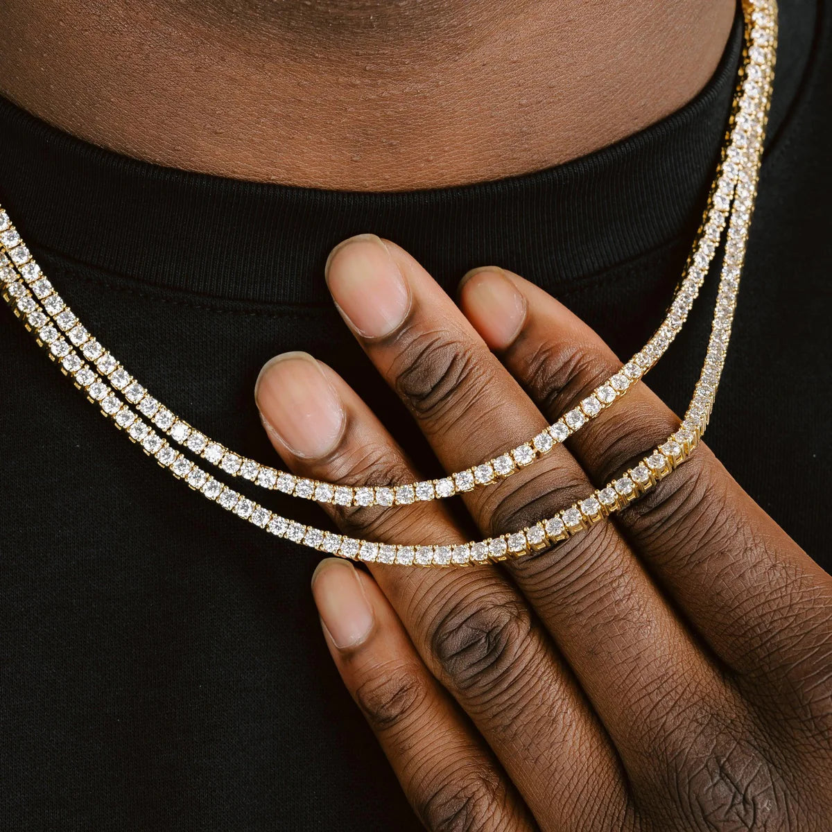 3mm Tennis Chain 18k Gold