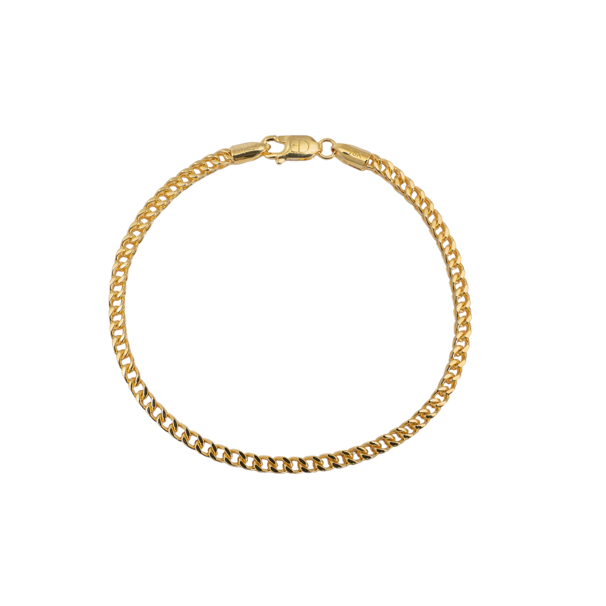3mm Franco Bracelet - 18k Gold